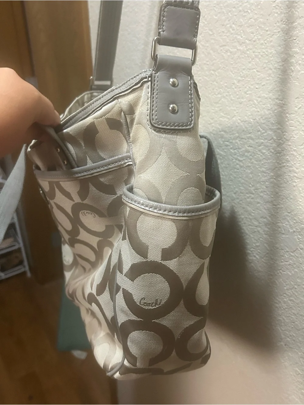 Authentic Coach Women's Signature Tote in Light Gray